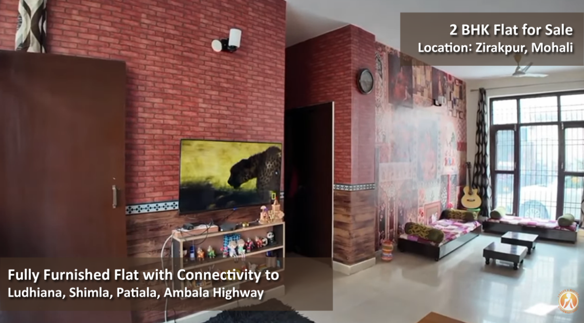 Furnished 2bhk Ground Floor Flat for Sale 75 lacs rental 35k in Mohali Call Lucky +91-9709706191