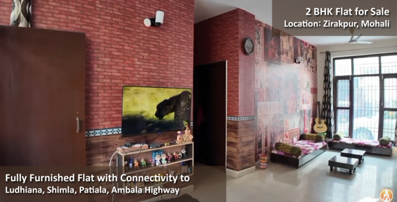 Furnished 2bhk Ground Floor Flat for Sale 75 lacs rental 35k in Mohali Call Lucky +91-9709706191